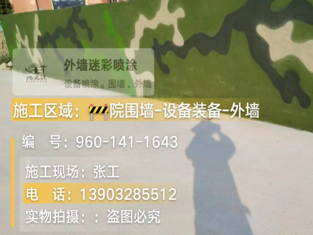 曲靖 迷彩漆喷涂价格（按平方米计费）